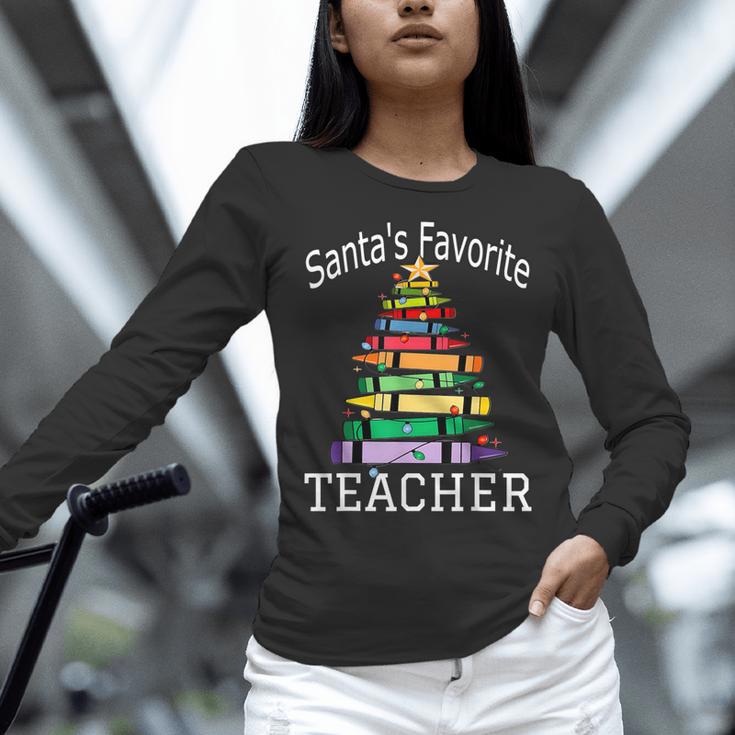 Santa's Favorite Teacher Idea For Christmas Teachers Women Long Sleeve T-Shirt, gift for family, gift for coworker Santa's Favorite Teacher Idea For Christmas Teachers Women Long Sleeve T-Shirt, gift for family, gift for coworker