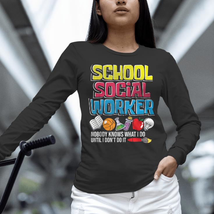 School Social Worker Teacher Caseworker Public Servant LSW Women Long Sleeve T-Shirt, gift for family, gift for coworker School Social Worker Teacher Caseworker Public Servant LSW Women Long Sleeve T-Shirt, gift for family, gift for coworker