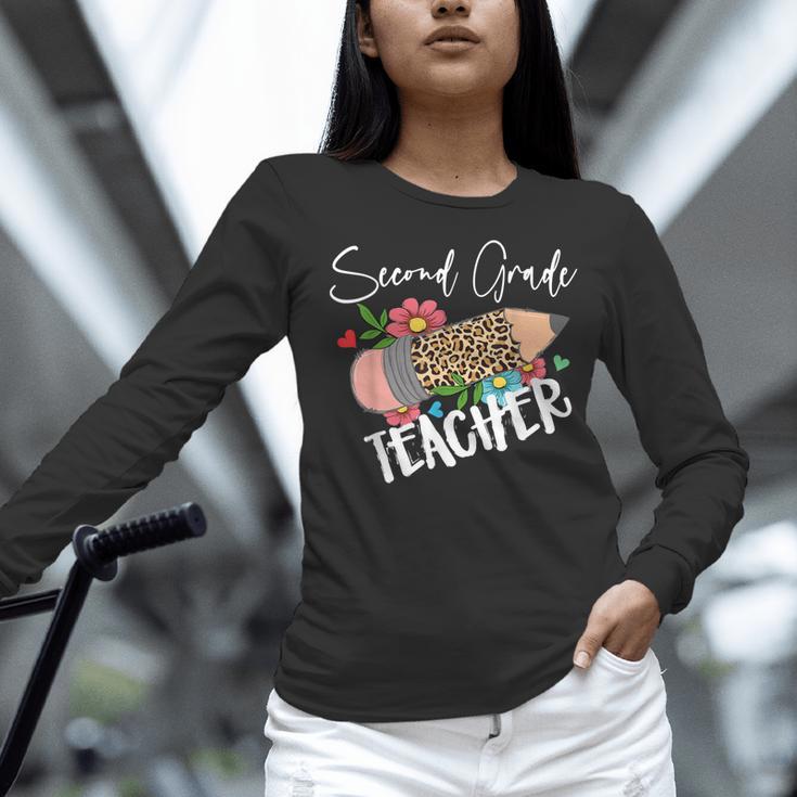 Second Grade Teacher Leopard Pencil 2nd Grade Women Teacher Women Long Sleeve T-Shirt, 2nd Grade Teacher Shirts, gift for family, gift for coworker Second Grade Teacher Leopard Pencil 2nd Grade Women Teacher Women Long Sleeve T-Shirt, 2nd Grade Teacher Shirts, gift for family, gift for coworker