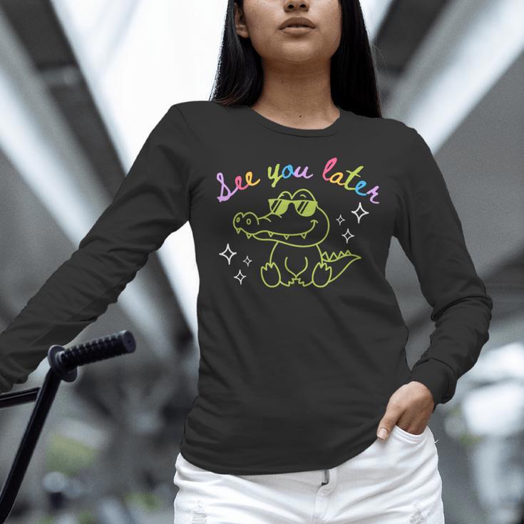 See You Later Teacher Summer Alligator Last Day Of School Women Long Sleeve T-Shirt, gift for family, gift for coworker See You Later Teacher Summer Alligator Last Day Of School Women Long Sleeve T-Shirt, gift for family, gift for coworker