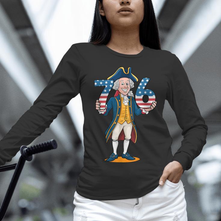 Six Seven 6 7 7 6 George Washington Teacher American Women Long Sleeve T-Shirt, gift for family, gift for coworker