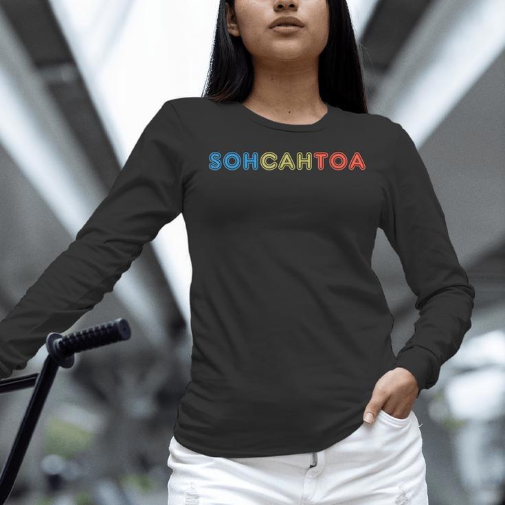SOHCAHTOA Math For Teacher Student SOH CAH TOA Trig Women Long Sleeve T-Shirt, gift for family, gift for coworker