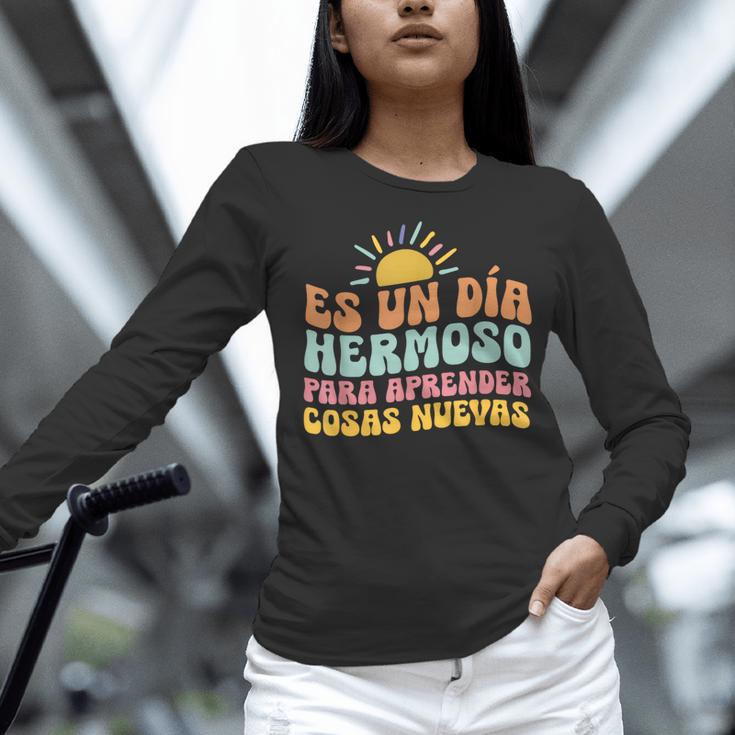 Spanish Multilingual Teacher Dual Languages Bilingual Women Long Sleeve T-Shirt, gift for family, gift for coworker Spanish Multilingual Teacher Dual Languages Bilingual Women Long Sleeve T-Shirt, gift for family, gift for coworker