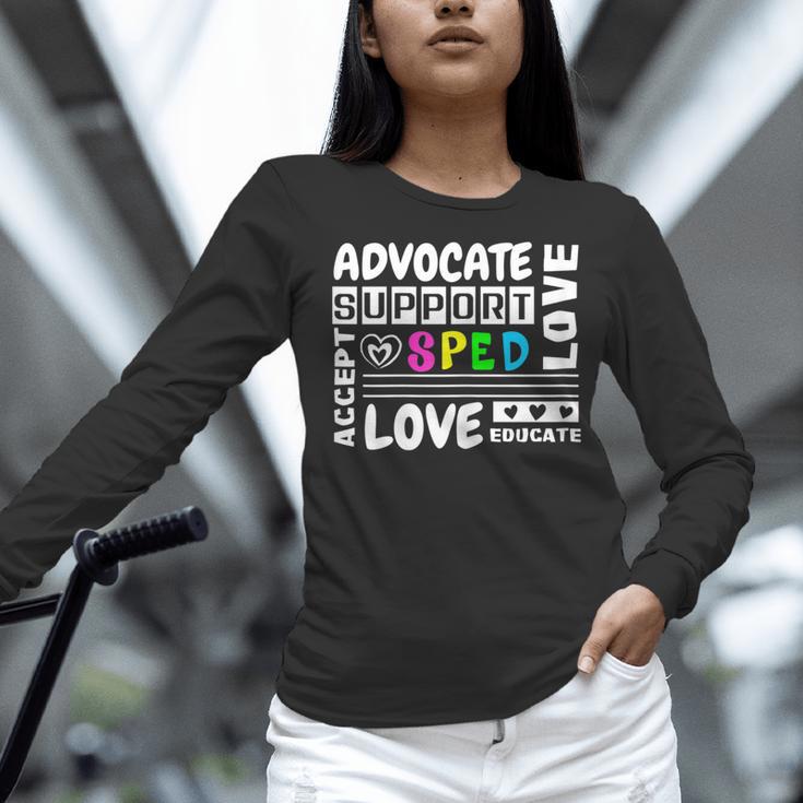 Special Education Advocate Love Support SPED Teacher Women Long Sleeve T-Shirt, gift for family, gift for coworker Special Education Advocate Love Support SPED Teacher Women Long Sleeve T-Shirt, gift for family, gift for coworker