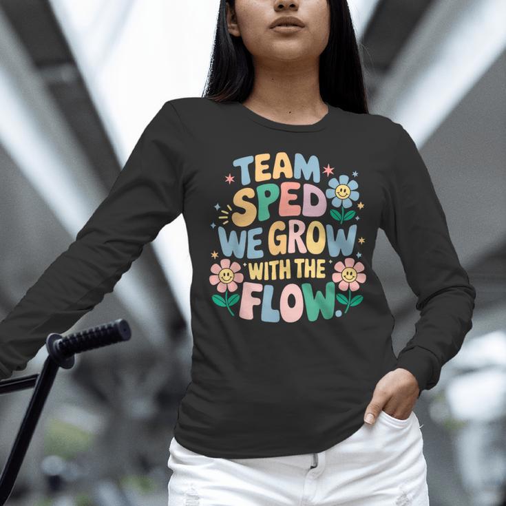 Special Education Teacher Team SPED Grow With The Flow Women Long Sleeve T-Shirt, gift for family, gift for coworker Special Education Teacher Team SPED Grow With The Flow Women Long Sleeve T-Shirt, gift for family, gift for coworker