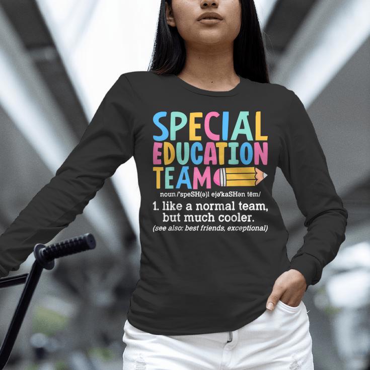 Special Education Team Definition Retro Ed Team Crew Teacher Women Long Sleeve T-Shirt, gift for family, gift for coworker