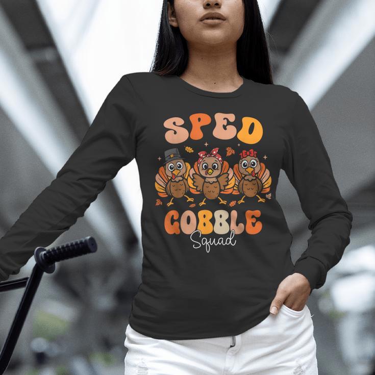 Sped Teacher Gobble Squad Thanksgiving Special Education Women Long Sleeve T-Shirt, gift for family, gift for coworker Sped Teacher Gobble Squad Thanksgiving Special Education Women Long Sleeve T-Shirt, gift for family, gift for coworker
