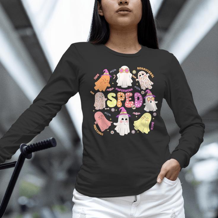 SPED Teacher Halloween Spooky Special Education Team Men Women Kids Women Long Sleeve T-Shirt, gift for family, gift for coworker SPED Teacher Halloween Spooky Special Education Team Men Women Kids Women Long Sleeve T-Shirt, gift for family, gift for coworker