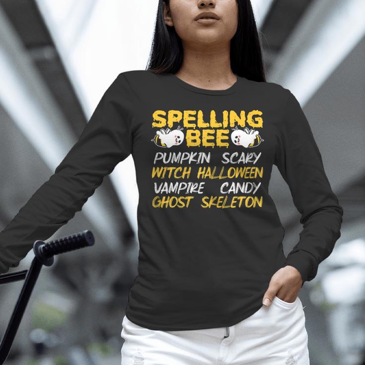 Spelling Bee Costume For a Halloween Teacher Pun Women Women Long Sleeve T-Shirt, gift for family, gift for coworker