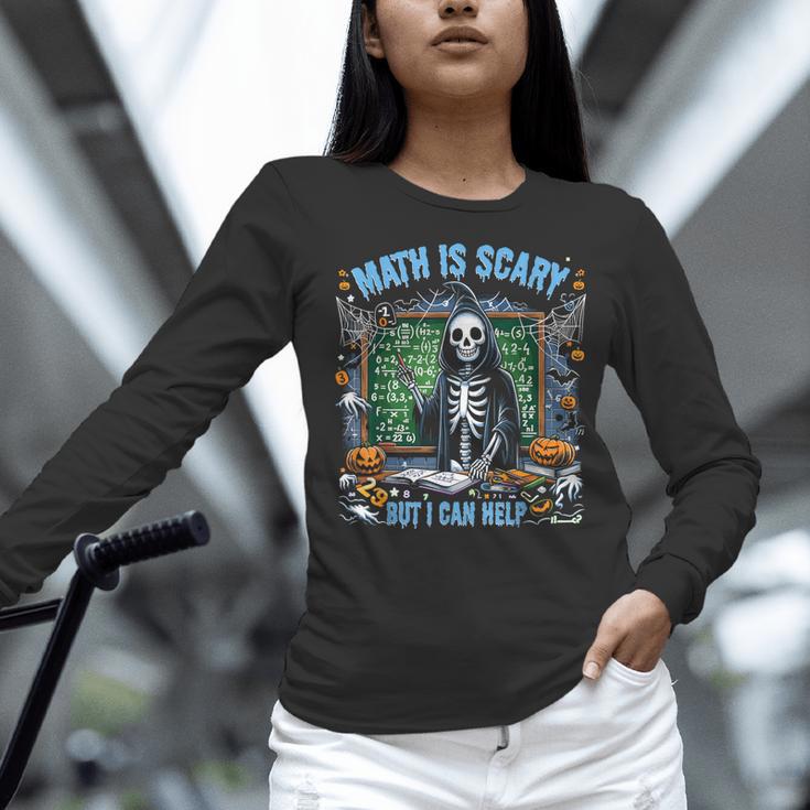 Spooky Halloween Math Teacher Women Long Sleeve T-Shirt, gift for family, gift for coworker Spooky Halloween Math Teacher Women Long Sleeve T-Shirt, gift for family, gift for coworker