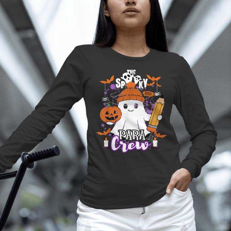 Spooky Para Crew Ghost Halloween Paraprofessional Teacher Women Long Sleeve T-Shirt, gift for family, gift for coworker Spooky Para Crew Ghost Halloween Paraprofessional Teacher Women Long Sleeve T-Shirt, gift for family, gift for coworker