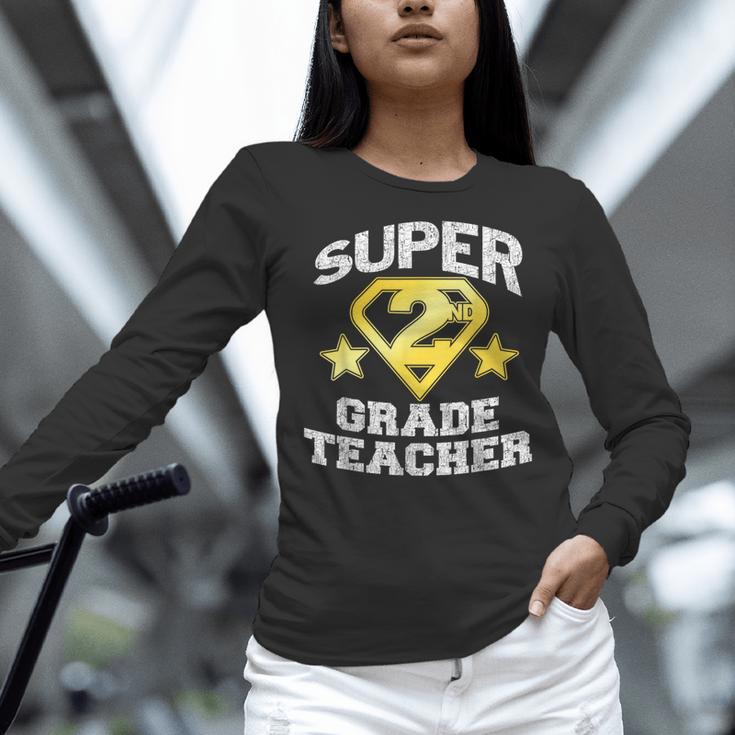 Super 2nd Grade Teacher Hero Women Long Sleeve T-Shirt, Super Teacher Shirts, 2nd Grade Teacher Shirts, gift for family, gift for coworker