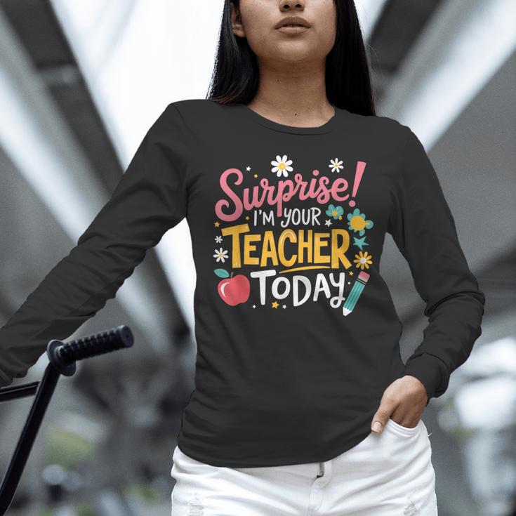 Surprise I'm Your Teacher Today Women Long Sleeve T-Shirt, gift for family, gift for coworker Surprise I'm Your Teacher Today Women Long Sleeve T-Shirt, gift for family, gift for coworker