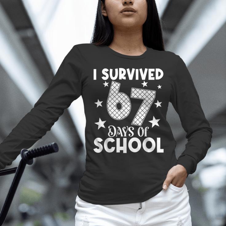 I Survived 67 Days Of School Teachers Students Women Long Sleeve T-Shirt, gift for family, gift for coworker