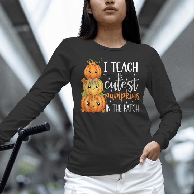 I Teach The Cutest Pumpkins In The Patch Fall Autumn Teacher Women Long Sleeve T-Shirt, gift for family, gift for coworker I Teach The Cutest Pumpkins In The Patch Fall Autumn Teacher Women Long Sleeve T-Shirt, gift for family, gift for coworker