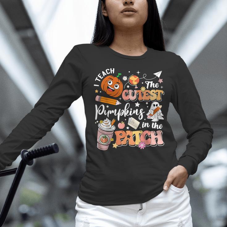 I Teach The Cutest Pumpkins In The Patch Halloween Teacher Women Long Sleeve T-Shirt, gift for family, gift for coworker I Teach The Cutest Pumpkins In The Patch Halloween Teacher Women Long Sleeve T-Shirt, gift for family, gift for coworker
