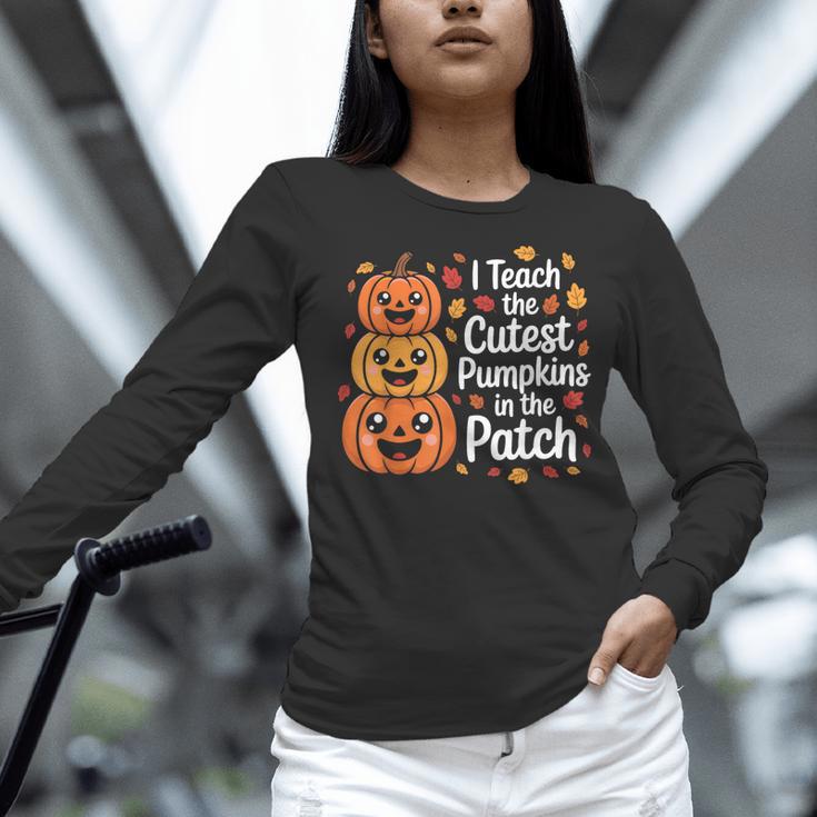 i Teach The Cutest Pumpkins In The Patch Teacher Halloween Women Long Sleeve T-Shirt, gift for family, gift for coworker i Teach The Cutest Pumpkins In The Patch Teacher Halloween Women Long Sleeve T-Shirt, gift for family, gift for coworker