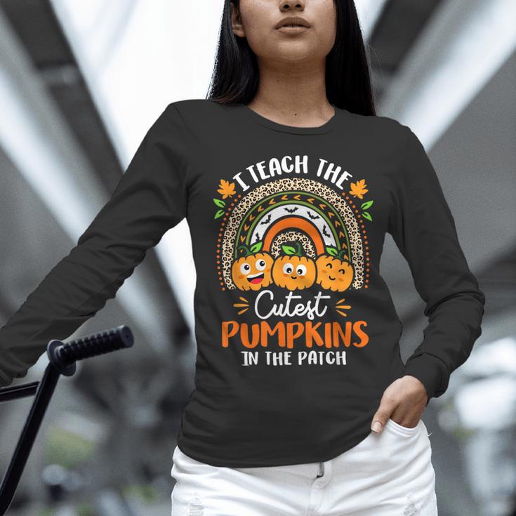 I Teach The Cutest Pumpkins In The Patch Teacher Halloween Women Long Sleeve T-Shirt, gift for family, gift for coworker I Teach The Cutest Pumpkins In The Patch Teacher Halloween Women Long Sleeve T-Shirt, gift for family, gift for coworker