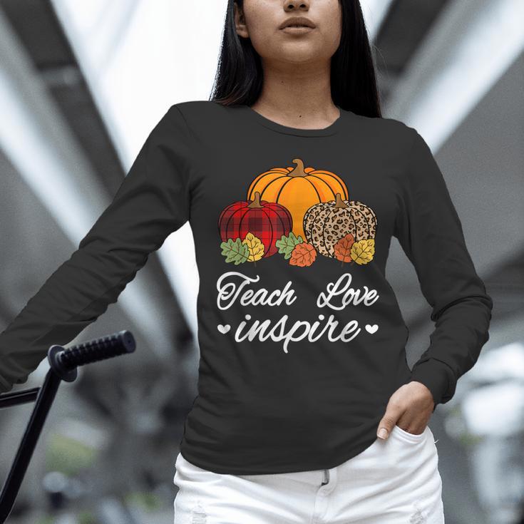 Teach Love Inspire Autumn Fall Plaid Leopard Pumpkin Teacher For Men Women Kids Women Long Sleeve T-Shirt, gift for family, gift for coworker Teach Love Inspire Autumn Fall Plaid Leopard Pumpkin Teacher For Men Women Kids Women Long Sleeve T-Shirt, gift for family, gift for coworker