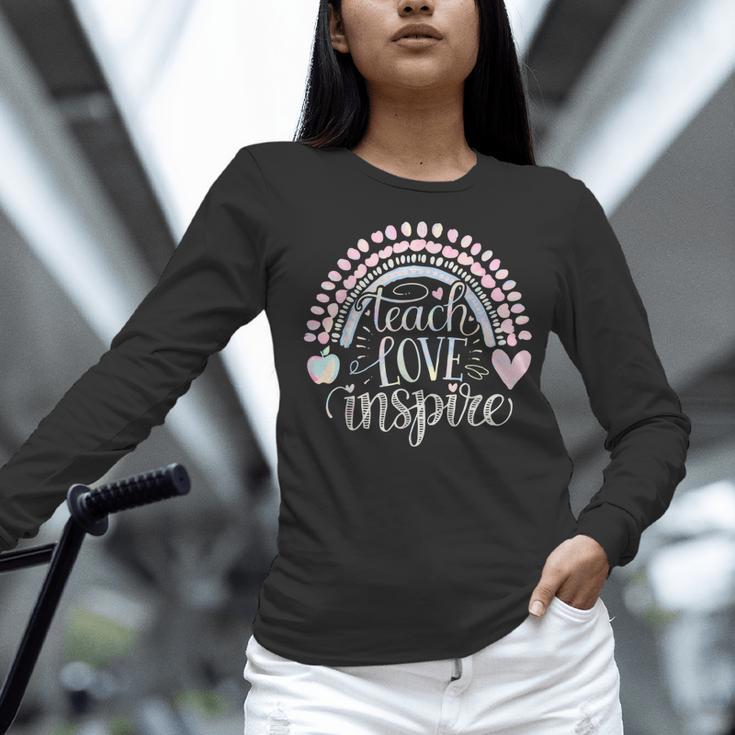 Teach Love Inspire Teacher Women Long Sleeve T-Shirt, gift for family, gift for coworker Teach Love Inspire Teacher Women Long Sleeve T-Shirt, gift for family, gift for coworker