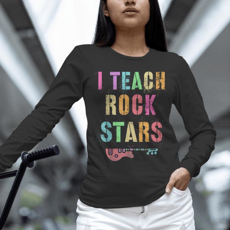 I TEACH ROCKSTARS Band Vibes Teacher Rocks My Music Teaching Women Long Sleeve T-Shirt, gift for family, gift for coworker