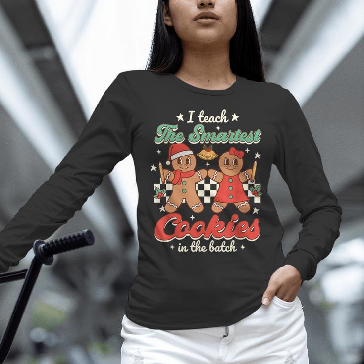 I Teach The Smartest Cookies In The Batch Teacher Christmas For Men Women Kids Women Long Sleeve T-Shirt, gift for family, gift for coworker