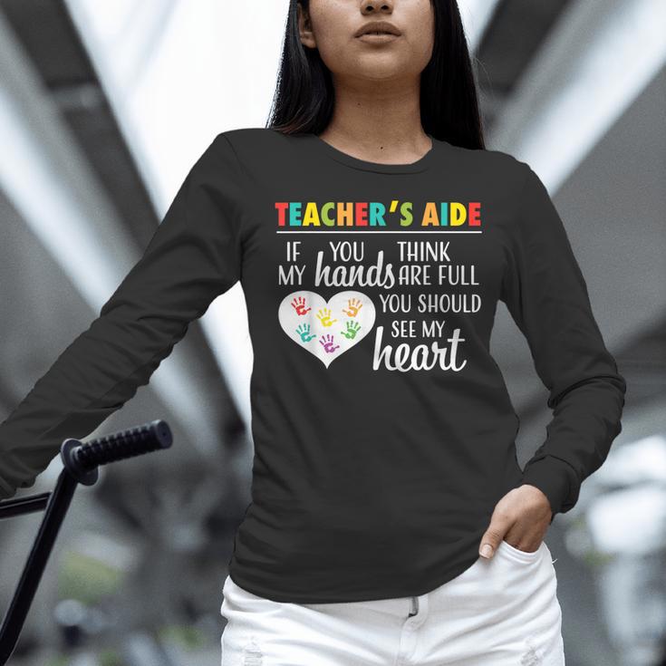 Teacher Aide Appreciation Cute Heart Tee For Women Women Long Sleeve T-Shirt, gift for family, gift for coworker Teacher Aide Appreciation Cute Heart Tee For Women Women Long Sleeve T-Shirt, gift for family, gift for coworker