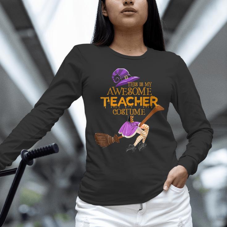 This Is My Teacher Costume Halloween Family Matching Group Women Long Sleeve T-Shirt, gift for family, gift for coworker