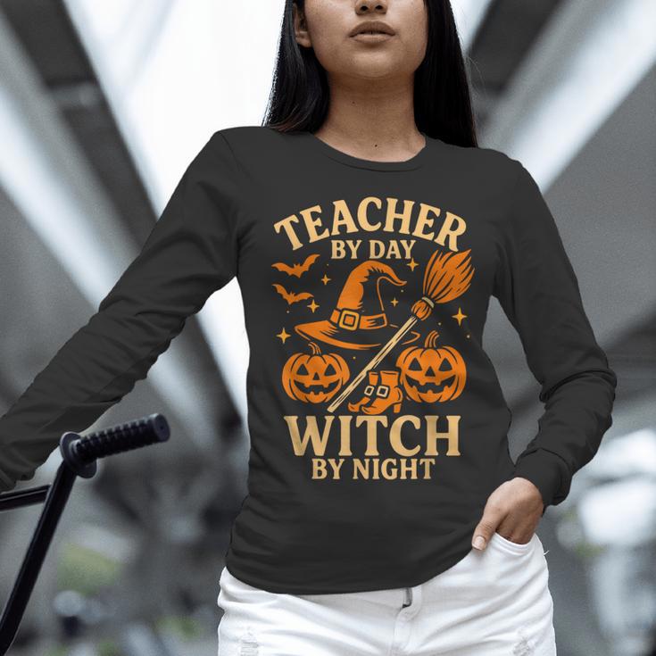 Teacher By Day Witch By Night Halloween Teacher Witch Women Long Sleeve T-Shirt, gift for family, gift for coworker Teacher By Day Witch By Night Halloween Teacher Witch Women Long Sleeve T-Shirt, gift for family, gift for coworker