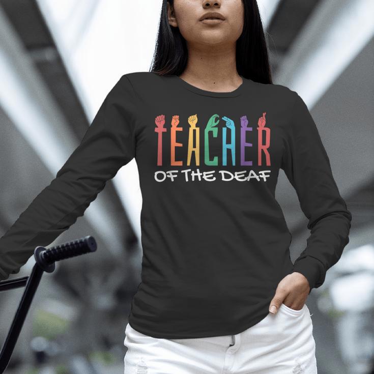 Teacher Of The Deaf ASL Teacher & Deaf Awareness Women Long Sleeve T-Shirt, gift for family, gift for coworker