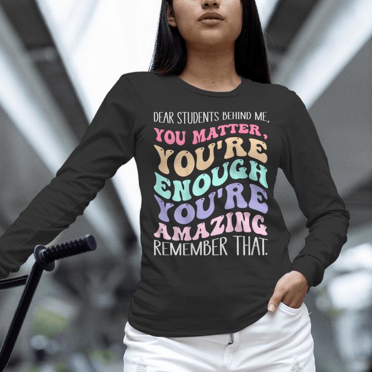 Teacher Dear Students Behind Me 1st Day Of School On Back Women Long Sleeve T-Shirt, gift for family, gift for coworker Teacher Dear Students Behind Me 1st Day Of School On Back Women Long Sleeve T-Shirt, gift for family, gift for coworker