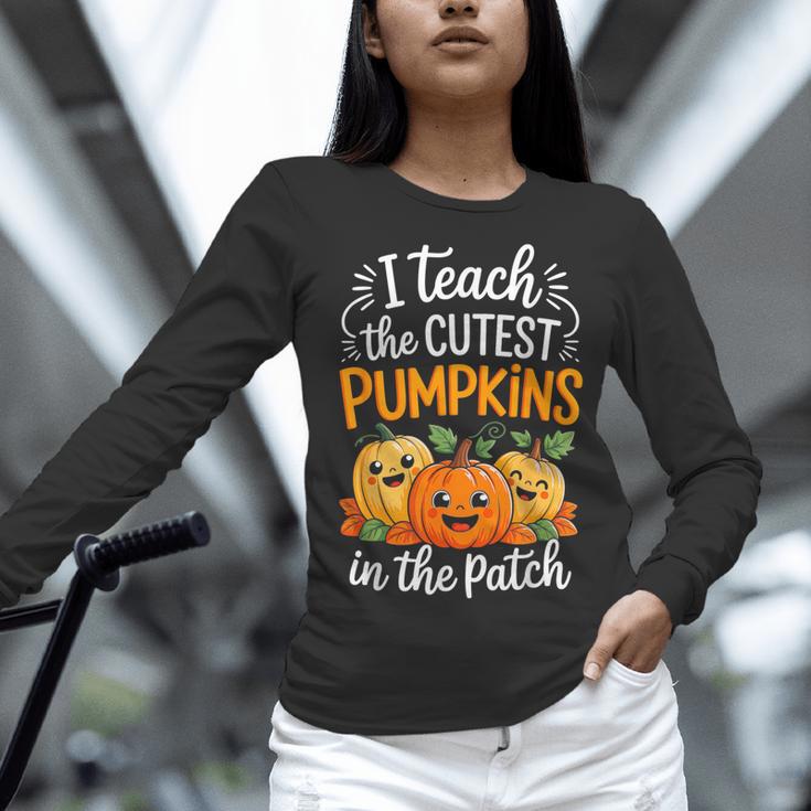 Teacher Halloween Pre-K Teacher Kindergarten Cutest Pumpkins Women Long Sleeve T-Shirt, gift for family, gift for coworker Teacher Halloween Pre-K Teacher Kindergarten Cutest Pumpkins Women Long Sleeve T-Shirt, gift for family, gift for coworker