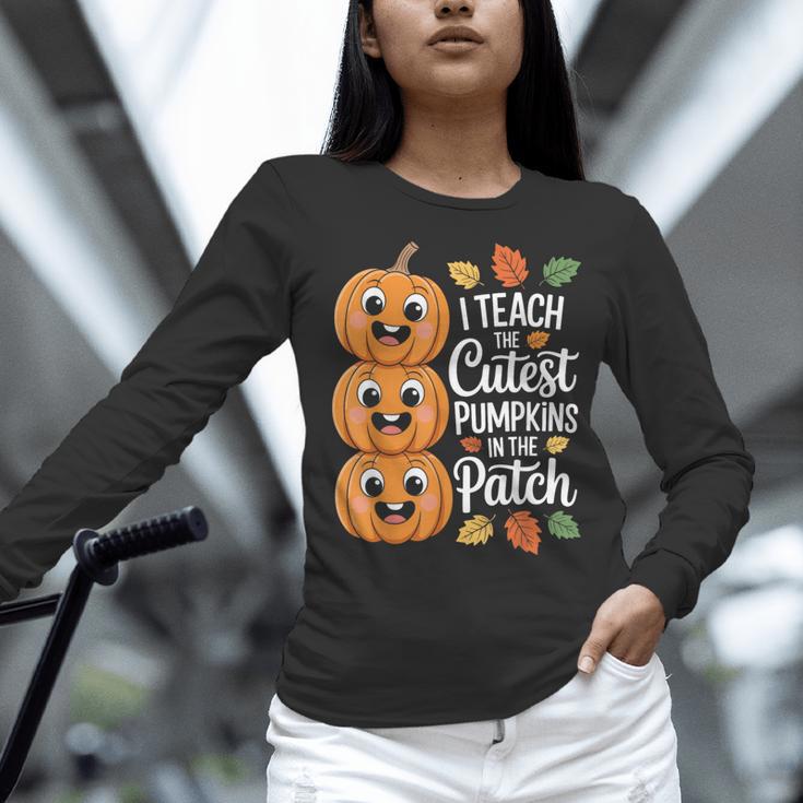 Teacher Halloween Tshirts I Teach The Cutest Pumpkins Women Long Sleeve T-Shirt, gift for family, gift for coworker