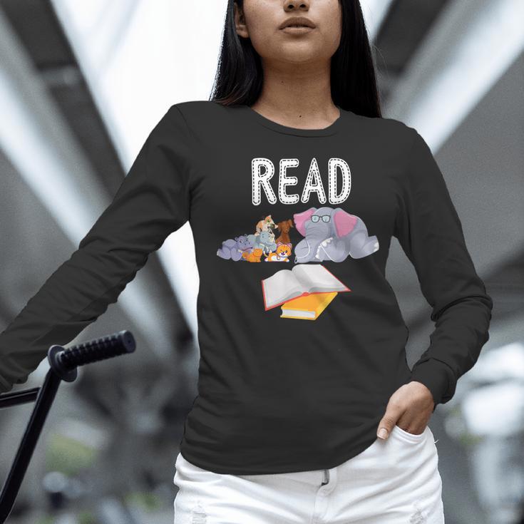 Teacher Library Read Book Club Piggie Elephant Pigeons Men Women Kids Women Long Sleeve T-Shirt, gift for family, gift for coworker Teacher Library Read Book Club Piggie Elephant Pigeons Men Women Kids Women Long Sleeve T-Shirt, gift for family, gift for coworker