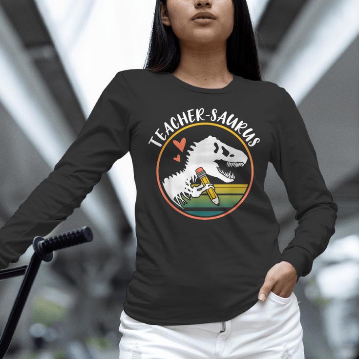 Teacher-Saurus Dinosaur Teacher Design T-Rex Design Women Long Sleeve T-Shirt, gift for family, gift for coworker Teacher-Saurus Dinosaur Teacher Design T-Rex Design Women Long Sleeve T-Shirt, gift for family, gift for coworker