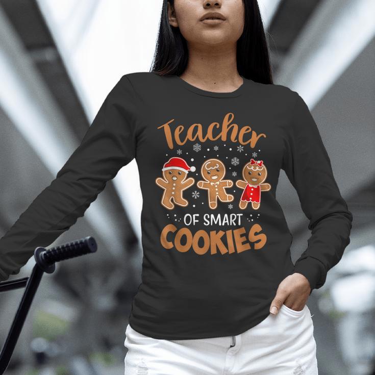 Teacher Of Smart Cookies Gingerbread Christmas Teacher Cute Men Women Kids Women Long Sleeve T-Shirt, gift for family, gift for coworker