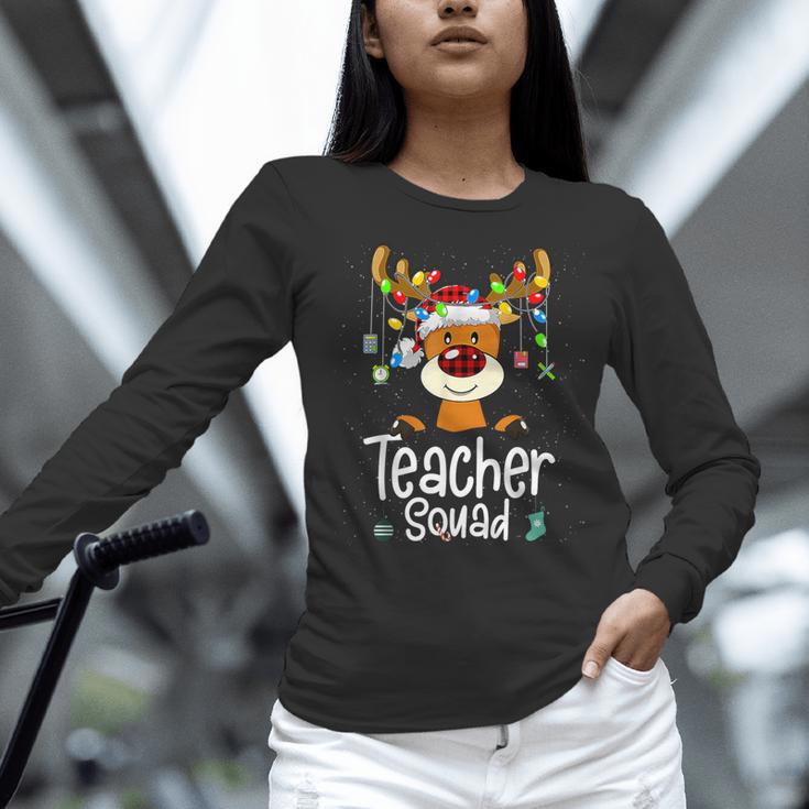Teacher Squad Red Plaid Rudolph Reindeer Christmas Women Long Sleeve T-Shirt, gift for family, gift for coworker Teacher Squad Red Plaid Rudolph Reindeer Christmas Women Long Sleeve T-Shirt, gift for family, gift for coworker