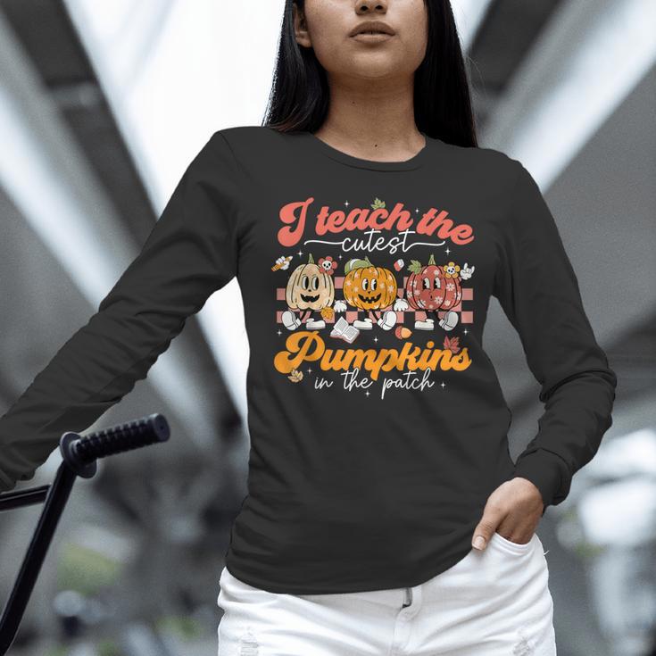 Teacher I Teach The Cutest Pumpkins In The Patch Fall Autumn Women Long Sleeve T-Shirt, gift for family, gift for coworker Teacher I Teach The Cutest Pumpkins In The Patch Fall Autumn Women Long Sleeve T-Shirt, gift for family, gift for coworker