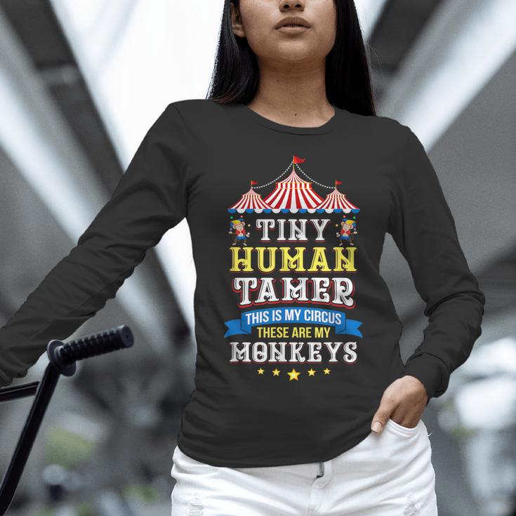 Teacher Tiny Human Tamer This My Circus These Are My Monkeys Women Long Sleeve T-Shirt, gift for family, gift for coworker Teacher Tiny Human Tamer This My Circus These Are My Monkeys Women Long Sleeve T-Shirt, gift for family, gift for coworker