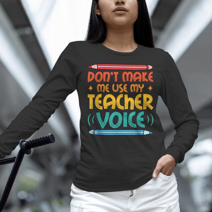 Teacher Voice Teacherlife Primary School Teacher Women Long Sleeve T-Shirt, gift for family, gift for coworker
