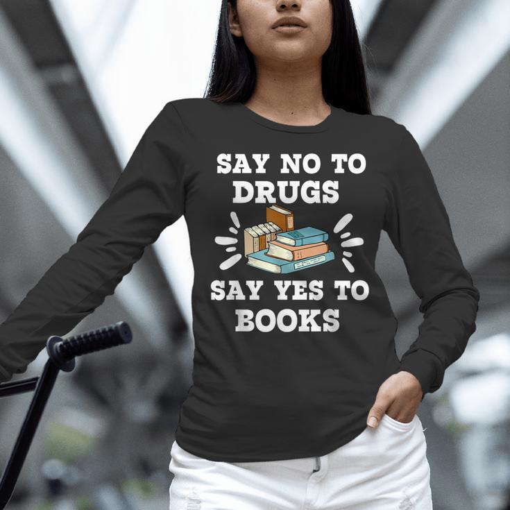 Teachers Red Ribbon Week Say No To Drugs Say Yes To Books Women Long Sleeve T-Shirt, gift for family, gift for coworker Teachers Red Ribbon Week Say No To Drugs Say Yes To Books Women Long Sleeve T-Shirt, gift for family, gift for coworker