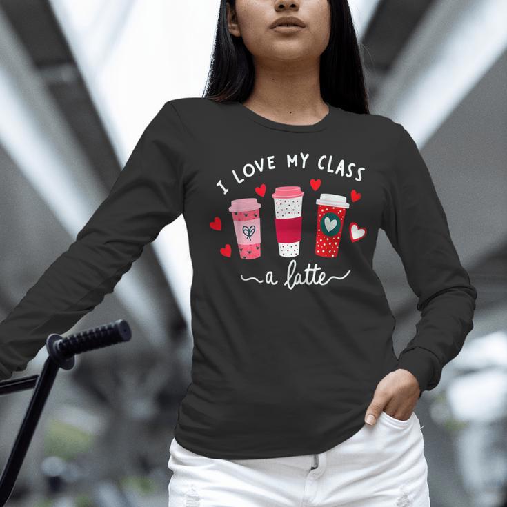 Teachers Valentine Day I Love My Class A Latte Coffee Women Women Long Sleeve T-Shirt, gift for family, gift for coworker Teachers Valentine Day I Love My Class A Latte Coffee Women Women Long Sleeve T-Shirt, gift for family, gift for coworker