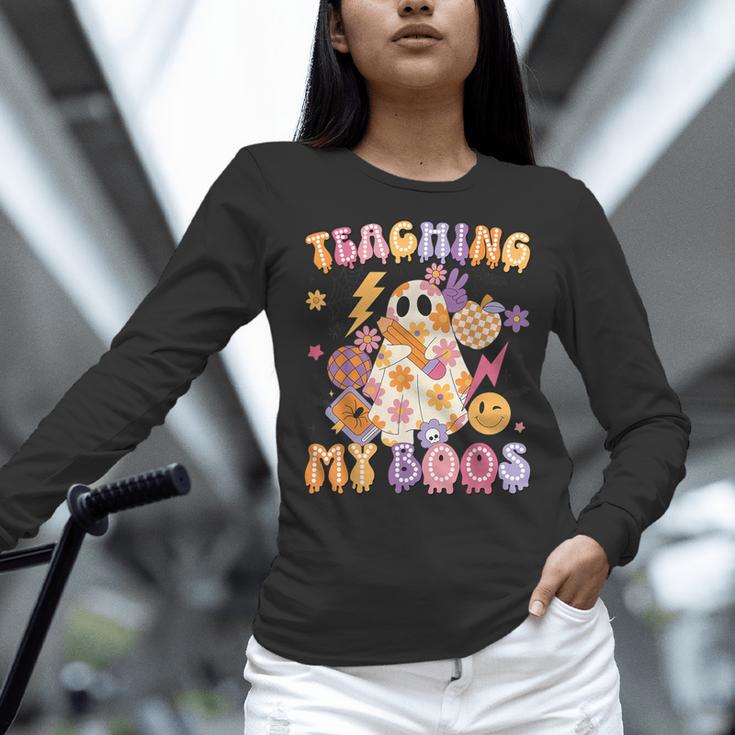 Teaching My Boos Ghost Halloween Costumes Teacher Men Women Women Long Sleeve T-Shirt, gift for family, gift for coworker Teaching My Boos Ghost Halloween Costumes Teacher Men Women Women Long Sleeve T-Shirt, gift for family, gift for coworker