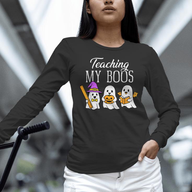 Teaching My Boos Ghost Teacher Halloween Spooky Educator Women Long Sleeve T-Shirt, gift for family, gift for coworker Teaching My Boos Ghost Teacher Halloween Spooky Educator Women Long Sleeve T-Shirt, gift for family, gift for coworker