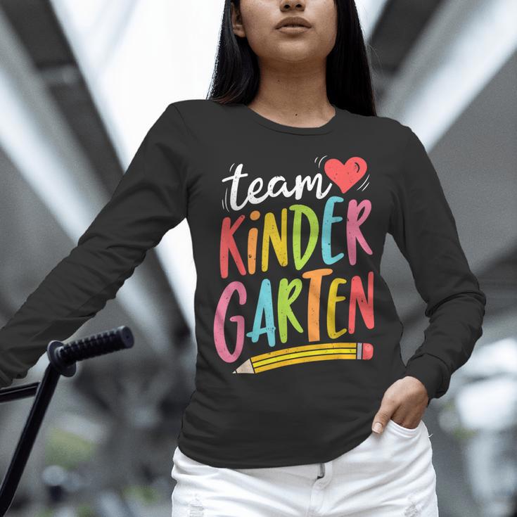Team Kindergarten Teacher Student Back To School Women Long Sleeve T-Shirt, gift for family, gift for coworker