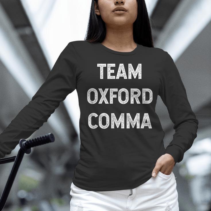 Team Oxford Comma English Majors And Teachers For Men Women Girls Kids Women Long Sleeve T-Shirt, English Teacher Shirts, gift for family, gift for coworker