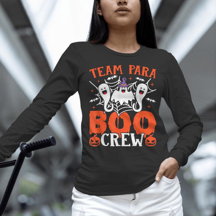 Team Para Boo Crew Halloween Ghost Paraprofessional Teacher Women Long Sleeve T-Shirt, gift for family, gift for coworker Team Para Boo Crew Halloween Ghost Paraprofessional Teacher Women Long Sleeve T-Shirt, gift for family, gift for coworker