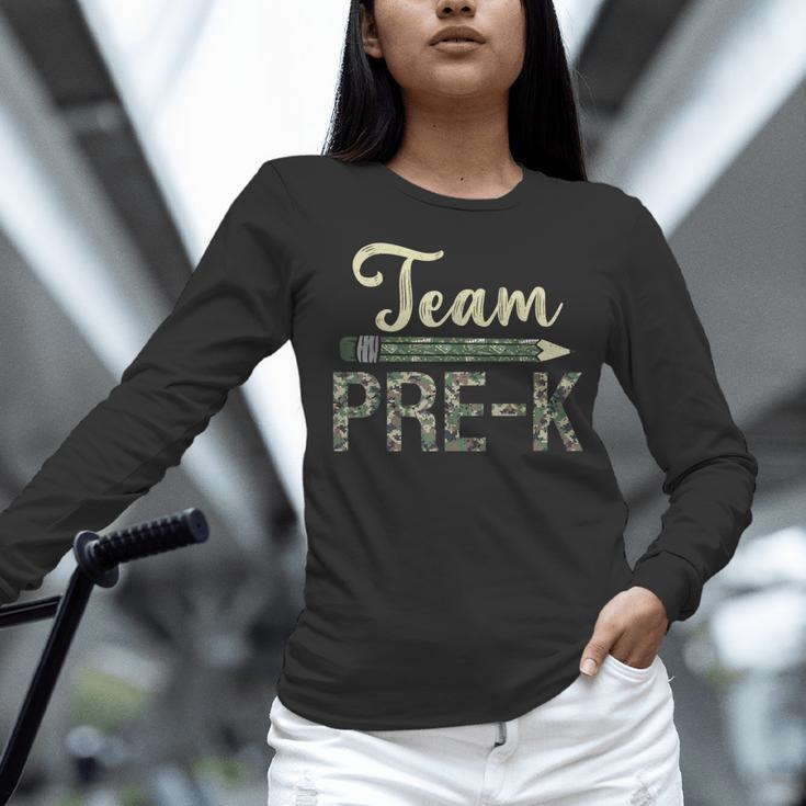 Team Pre-K Camo Pre-K Teacher Camouflage Women Long Sleeve T-Shirt, gift for family, gift for coworker Team Pre-K Camo Pre-K Teacher Camouflage Women Long Sleeve T-Shirt, gift for family, gift for coworker
