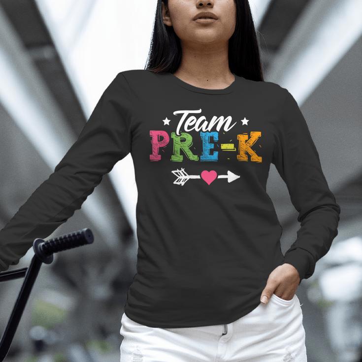 Team Pre-K Shirt PreSchool Teacher Student Back To School Women Long Sleeve T-Shirt, gift for family, gift for coworker