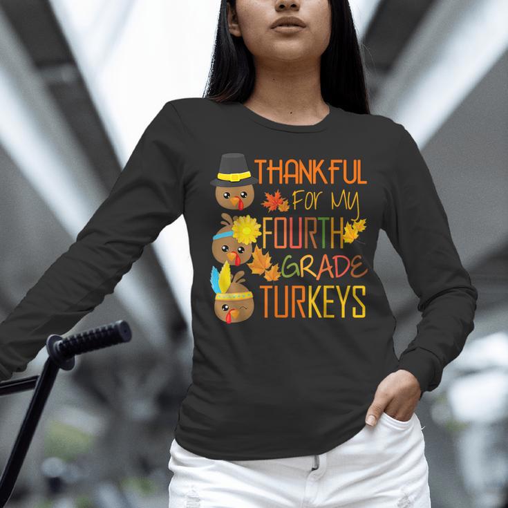 Thankful For My 4th Grade Turkey Thanksgiving Turkey Teacher Women Long Sleeve T-Shirt, 4th Grade Teacher Shirts, gift for family, gift for coworker Thankful For My 4th Grade Turkey Thanksgiving Turkey Teacher Women Long Sleeve T-Shirt, 4th Grade Teacher Shirts, gift for family, gift for coworker